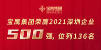 寶鷹集團入圍2021深圳500強企業，位列136名